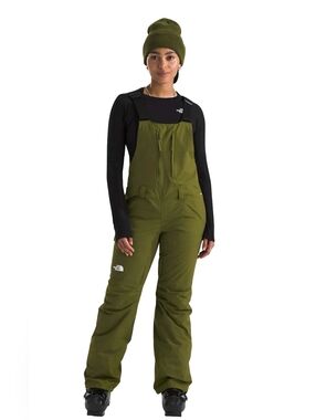 The North Face Freedom Insulated Womens Small Bib Waterproof Forest Olive Green